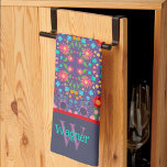 Purple Fun Floral Pattern Stylish Initial Name Tea Towel<br><div class="desc">Purple Floral Pattern Stylish Kitchen towel with Name. These unique kitchen towels are a perfect gift to celebrate a birthday, retirement, anniversary, housewarming party, wedding gift, etc…A fun way to celebrate any occasion. Pair it with a bottle of wine and it makes a great gift for friends, family, coworkers, friends....</div>