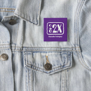 Purple Funky Class Year Button