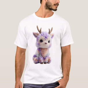 Purple Furry Pastel Fantasy Reindeer Men T-Shirt