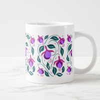 Purple Fuschia Flowers Pattern