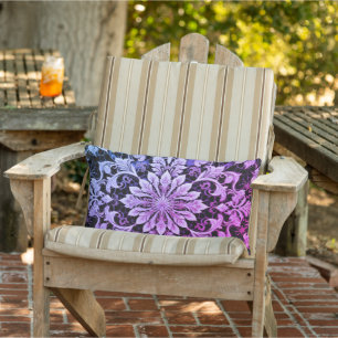 Purple Fuse Throw Pillow Lumbar Cushion-Outdoor