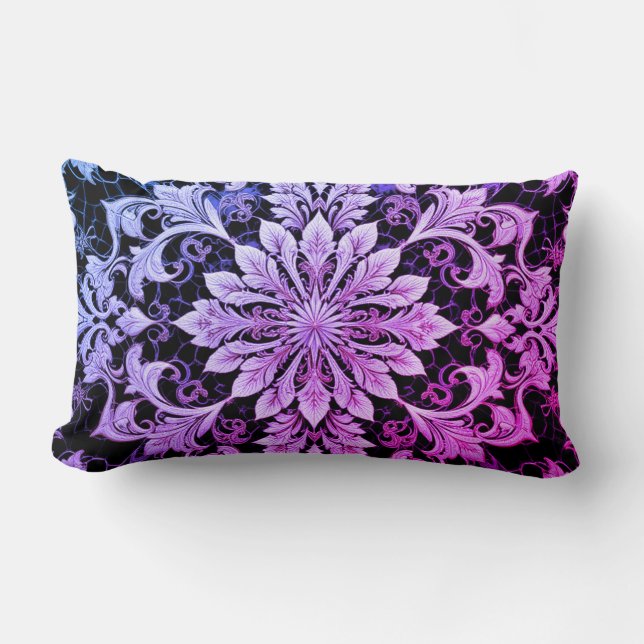 Purple Fuse Throw Pillow Lumbar Cushion-Polyester (Front)