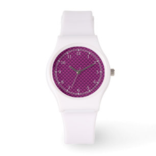 Purple Fushia Carbon Fibre Dial Watch