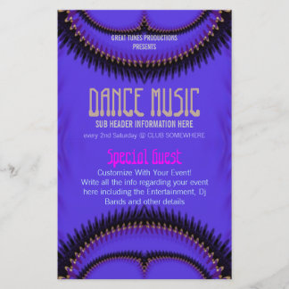Purple Future Dance Music Club Party Flyer