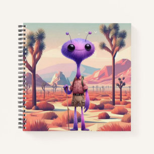 Purple Fuzzy Alien Notebook