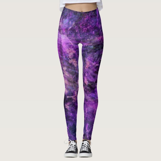 Purple Galactic Leggings (Front)
