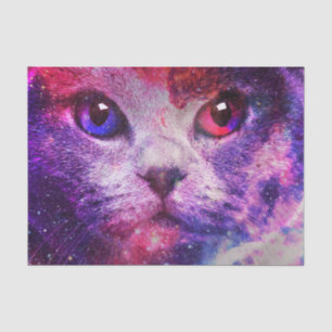 Purple Galaxy Cat  Tissue Paper