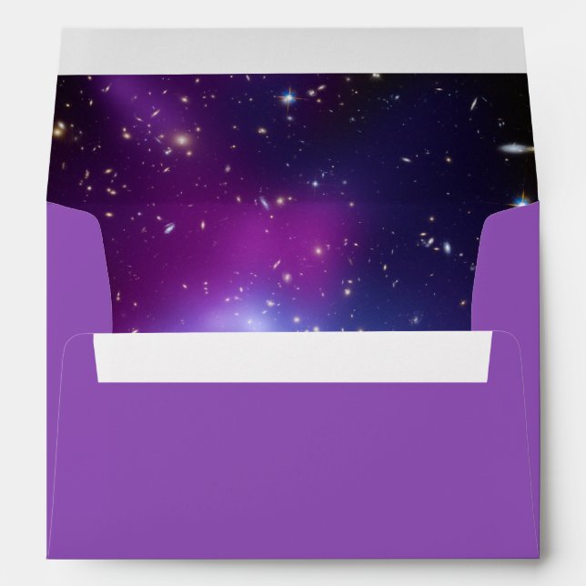 Purple Galaxy Cluster Elegant Celestial Envelope (Back (Bottom))