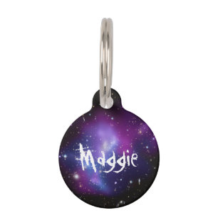 Purple Galaxy Cluster Pet Tag