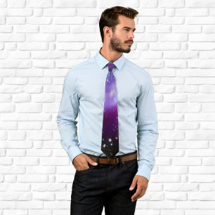 Purple Galaxy Cluster Space Image Tie