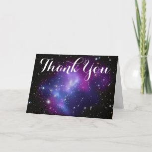 Purple Galaxy Cluster Thank You Card