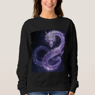 Purple Galaxy Dragon | Mystical Cosmic Dragon Fant Sweatshirt