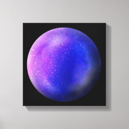 Purple Galaxy Orb – Vibrant Purple Canvas Print