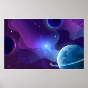Purple Galaxy Poster