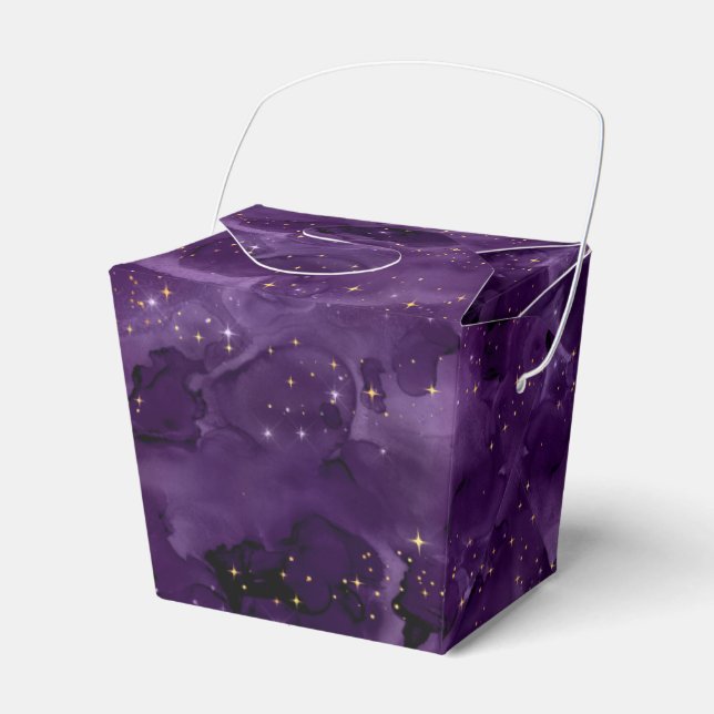 Purple Galaxy Series Design 8 Favour Box (Front Side)