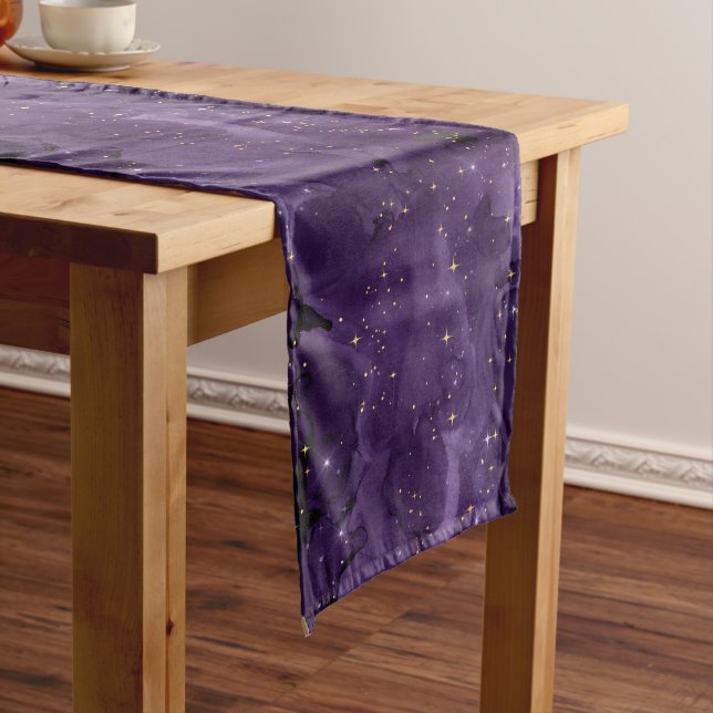 Purple Galaxy Series Design 8  Long Table Runner (In Situ)