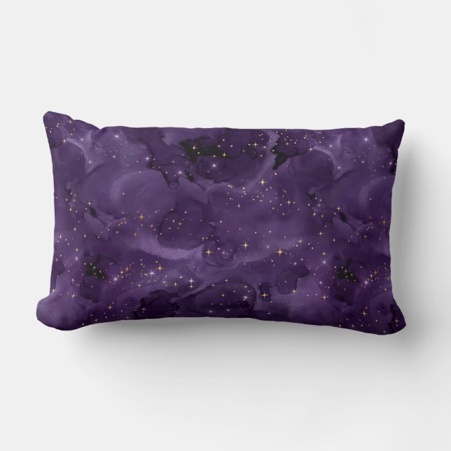 Purple Galaxy Series Design 8  Lumbar Cushion (Front)