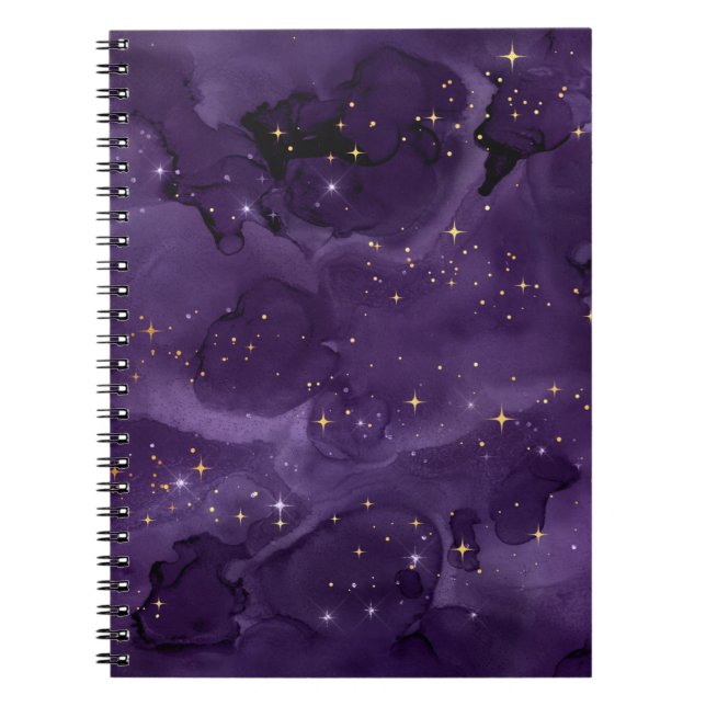 Purple Galaxy Series Design 8  Notebook (Front)