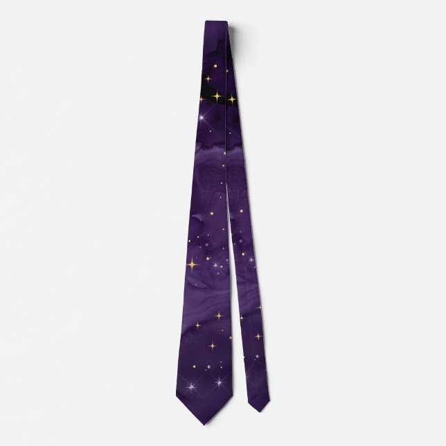Purple Galaxy Series Design 8 Tie (Front)
