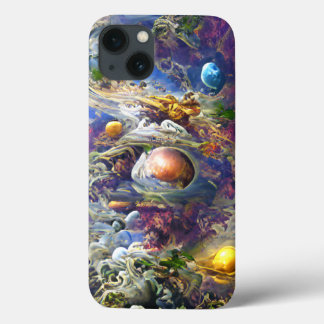 Purple Galaxy Solar System iPhone 13 Case