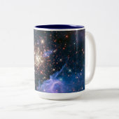 Purple Galaxy Starry Sky Supernova Astronomy Space Two-Tone Coffee Mug (Front Right)