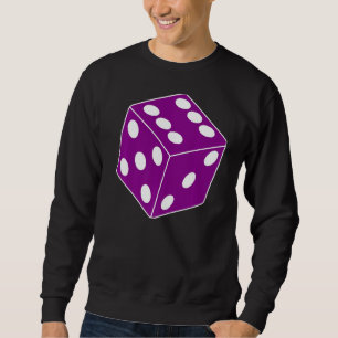 Purple Gaming Dice Halloween Costume Cool Fun Roll Sweatshirt