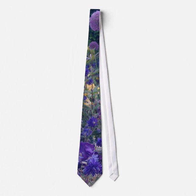 Purple Garden Floral Tie (Front)