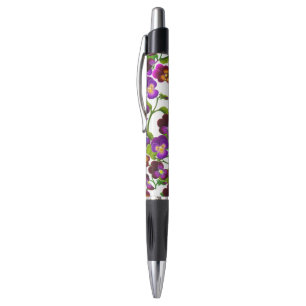 Purple Garden Pansy Flowers Pen