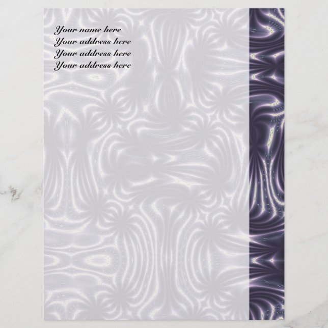 Purple Garden Personalized Letterhead (Front)
