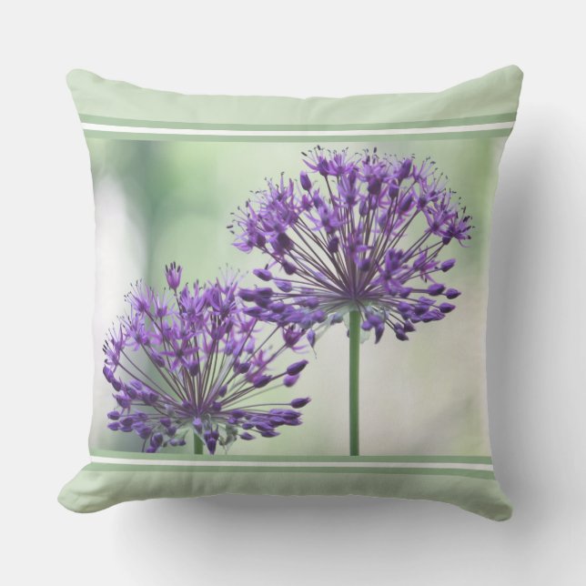 Purple Garden Themed Patio Cushion (Front)