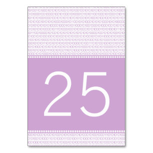 Purple Geek Chic Binary Code Table Card