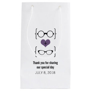 Purple Geeky Glasses Gift Bag