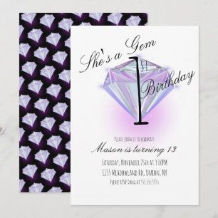 Purple Gem Crystal First Birthday Party