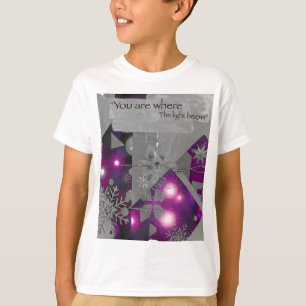 Purple Gem Glow Throw Pillow T-Shirt