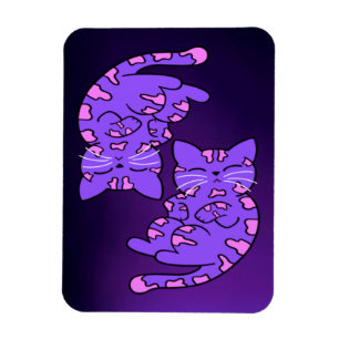 Purple Gemini Kittens Magnet