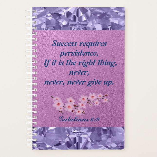 Purple Gemstone Monthly Business Planner (Front)