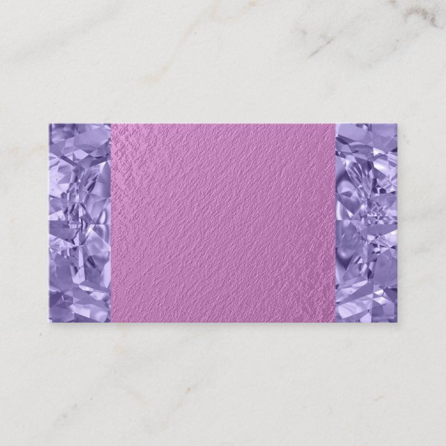 Purple Gemstone Pink Business Cards (Front)