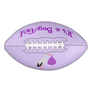 Purple gender neutral Baby Stork Dad to Be Football