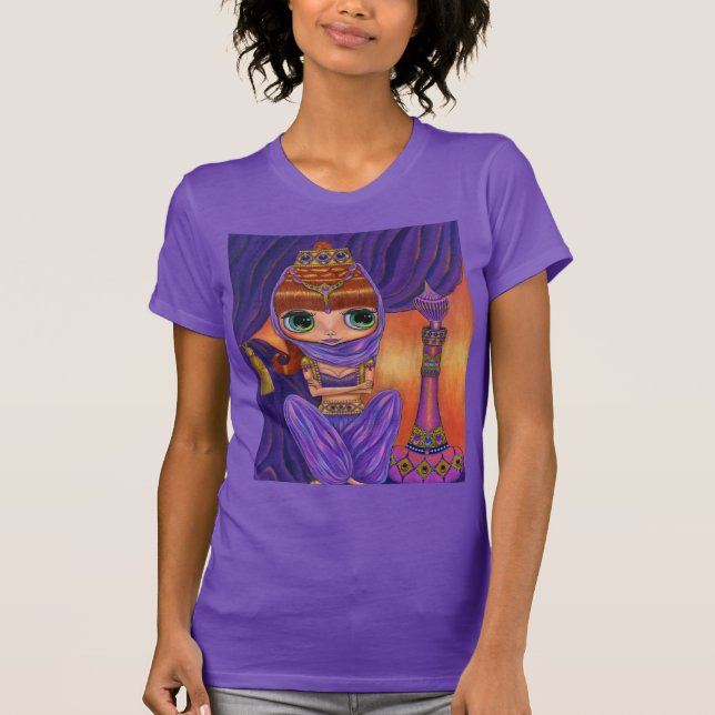 Purple Genie Doll Big Eyes Magic Bottle Tee (Front)