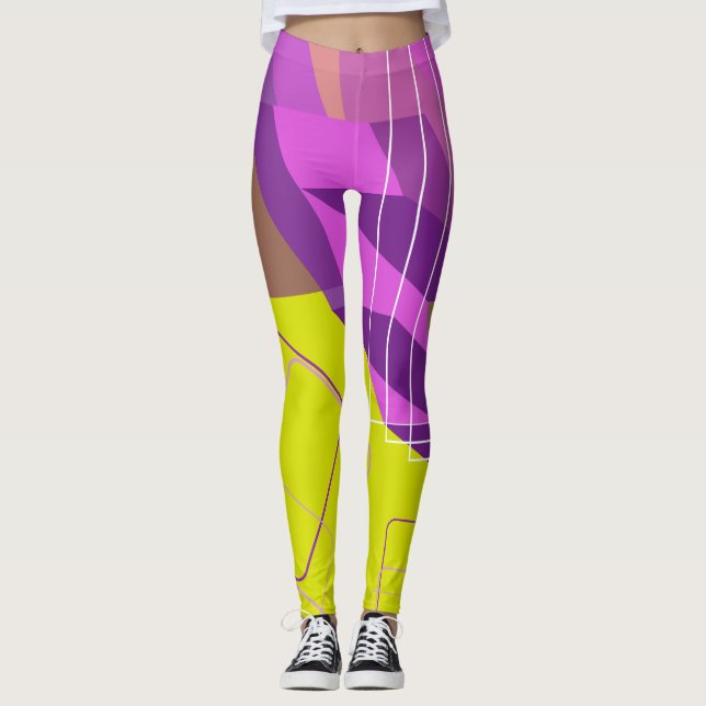 Purple GEO Leggings (Front)