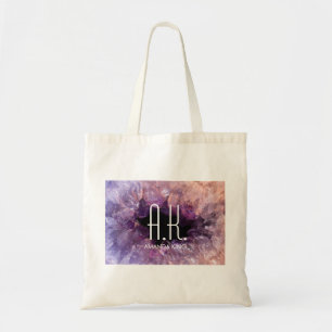 Purple Geode Crystal Tote Bag