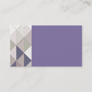 Purple Geometric Diamond Business Cards