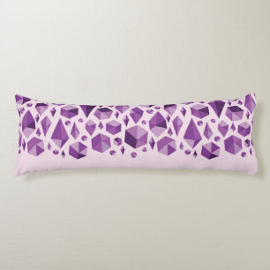 Purple geometric jewel shapes body cushion