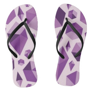 Purple geometric jewel shapes jandals