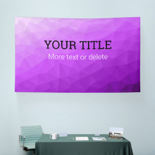 Purple geometric mesh Triangle custom text Banner