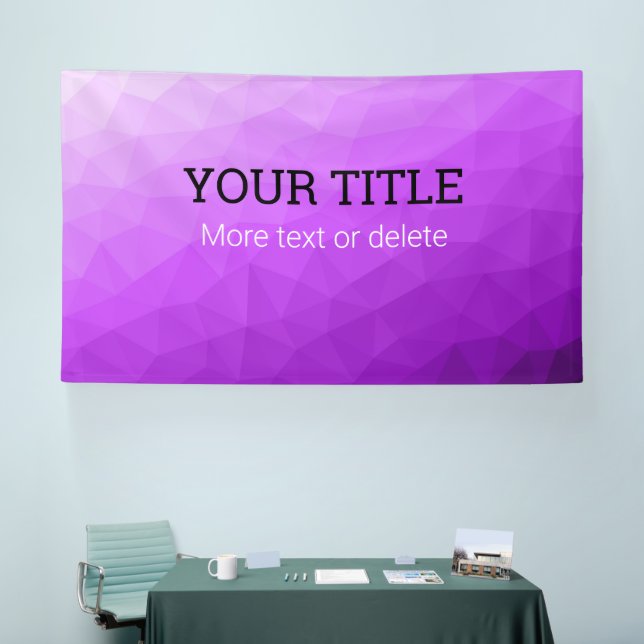 Purple geometric mesh Triangle custom text Banner (Tradeshow)