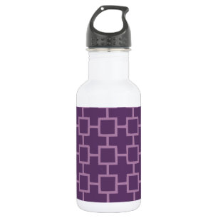 Purple Geometric Pattern 532 Ml Water Bottle