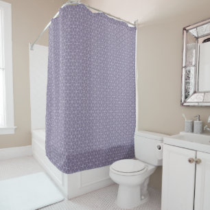 Purple Geometric Pattern Shower Curtain
