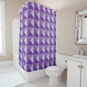 Purple Geometric Pattern Shower Curtain