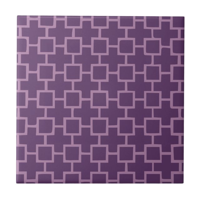 Purple Geometric Pattern Tile (Front)